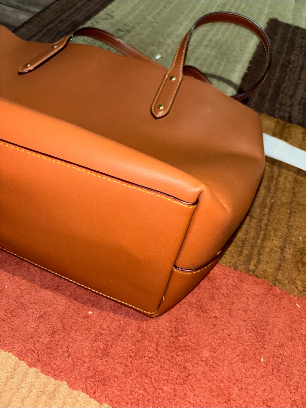Coach Women's Brown Leather Tote Bag - Picture 10 of 10